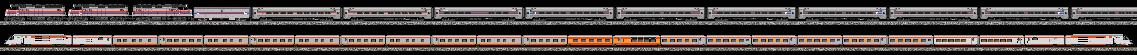 Graphical representation of full length trainset